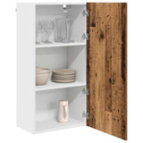 Vidaxl hangkast oude hout en wit 50 x 31 x 100 cm bewerkt hout