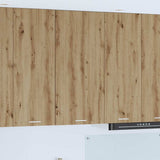 Vidaxl hangkast ambachtelijke eik en wit 50 x 31 x 100 cm bewerkt hout