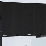 Vidaxl hangkast zwart eiken 80 x 31 x 100 cm bewerkt hout