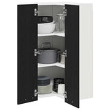 Vidaxl hangkast zwarte eik en wit 57 x 57 x 100 cm bewerkt hout