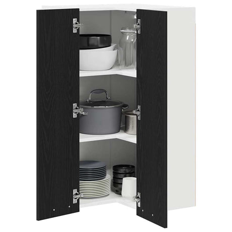 Vidaxl hangkast zwarte eik en wit 57 x 57 x 100 cm bewerkt hout