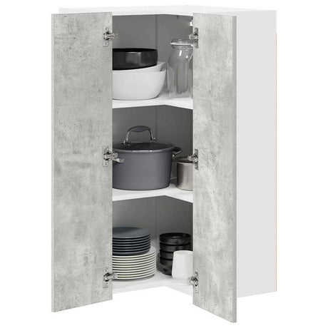 Vidaxl hangkast beton grijs en wit 57 x 57 x 100 cm bewerkt hout