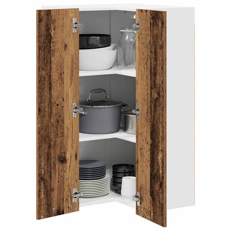 Vidaxl hangkast oude hout en wit 57 x 57 x 100 cm bewerkt hout
