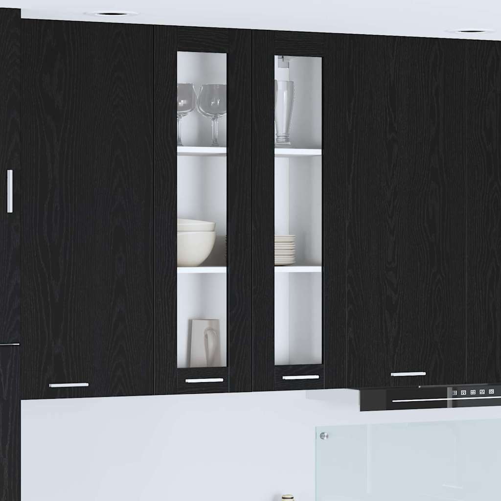 Vidaxl hangkast zwart eiken 60 x 31 x 100 cm bewerkt hout