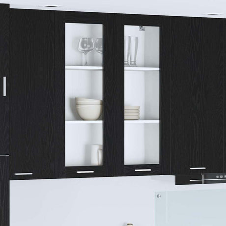 Vidaxl hangkast zwart eiken 80 x 31 x 100 cm bewerkt hout