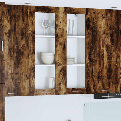 Vidaxl hangkast gerookt eiken 80 x 31 x 100 cm bewerkt hout