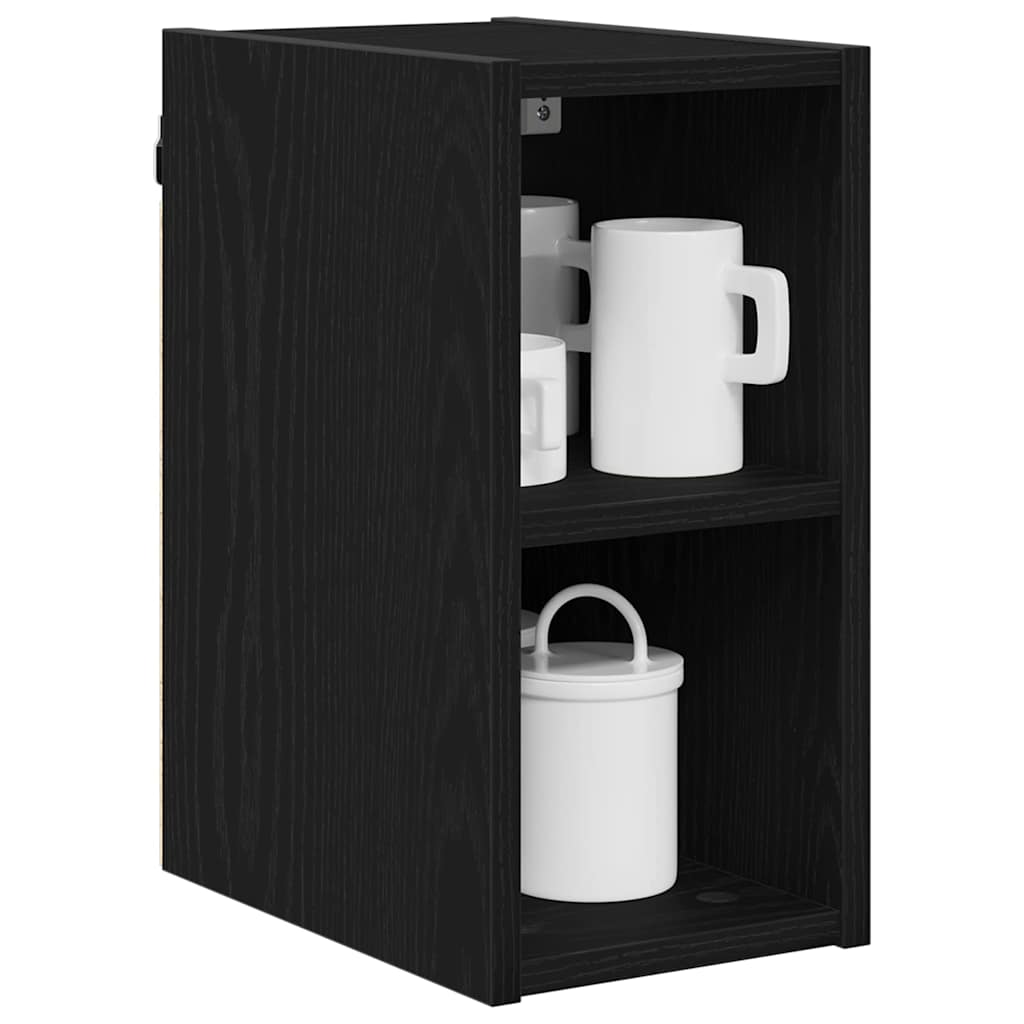 Vidaxl hangkast zwart eiken 20 x 29,5 x 40 cm bewerkt hout