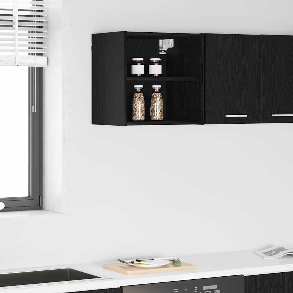 Vidaxl hangkast zwart eiken 40 x 29,5 x 40 cm bewerkt hout