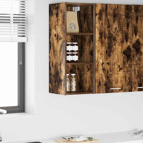 Vidaxl hangkast gerookt eiken 30 x 29,5 x 80 cm bewerkt hout
