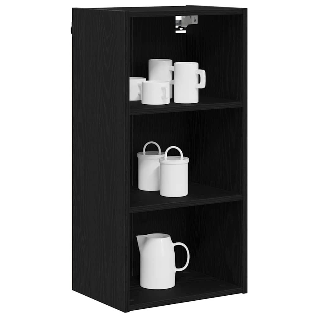 Vidaxl hangkast zwart eiken 40 x 29,5 x 80 cm bewerkt hout