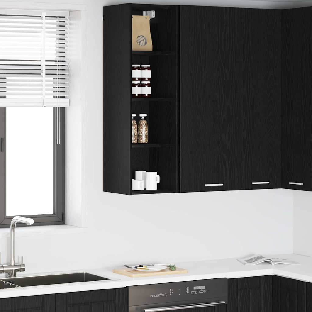 Vidaxl hangkast zwart eiken 30 x 29,5 x 100 cm bewerkt hout
