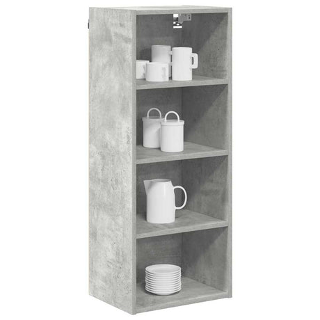 Vidaxl hangkast beton grijs 40 x 29,5 x 100 cm bewerkt hout