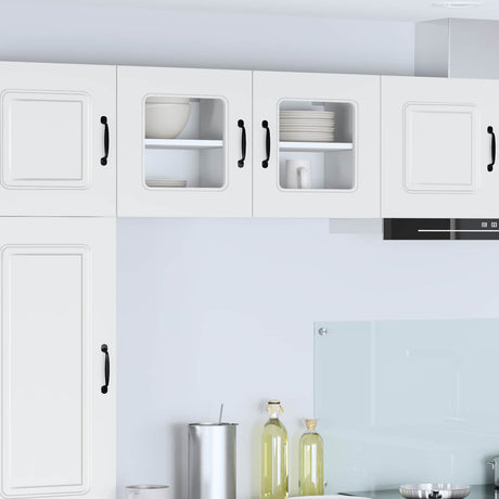 Vidaxl vaatwasserpaneel met 1 glazen deur kalmar wit 40 x 31 x 40 cm