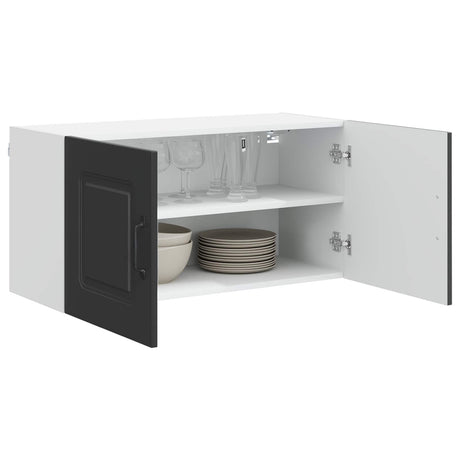 Vidaxl vaatwasserpaneel kalmar zwart 80 x 31 x 40 cm bewerkt hout