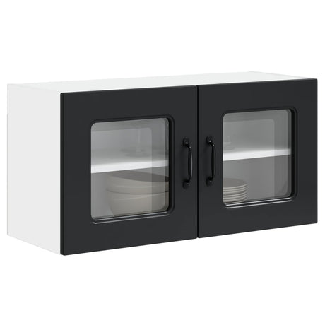 Vidaxl vaatwasserpaneel kalmar zwart 80 x 31 x 40 cm bewerkt hout