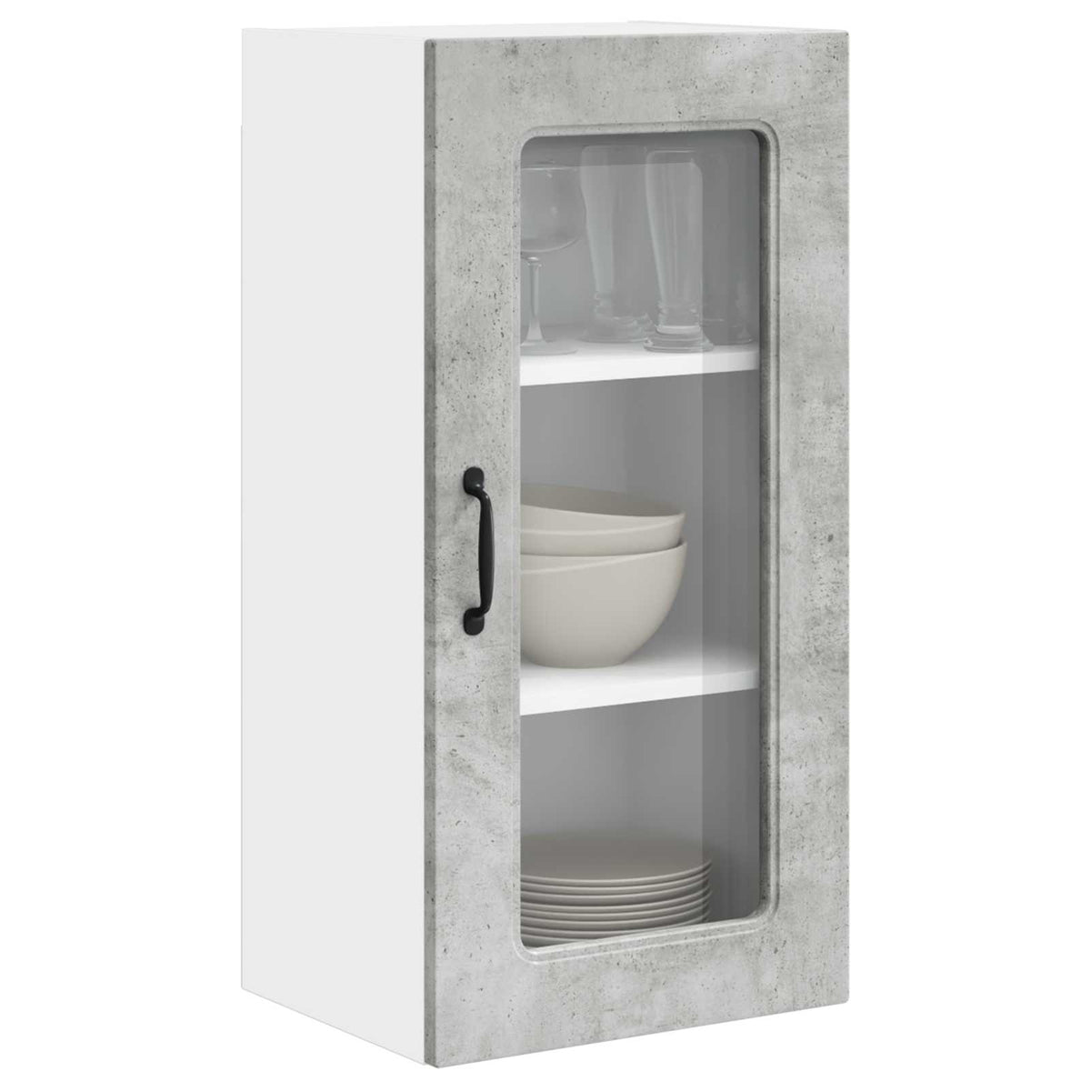 Vidaxl vaatwasserpaneel kalmar beton grijs 40 x 31 x 80 cm