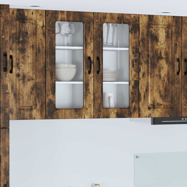 Vidaxl vaatwasserpaneel kalmar 2 st gerookt eiken bewerkt hout