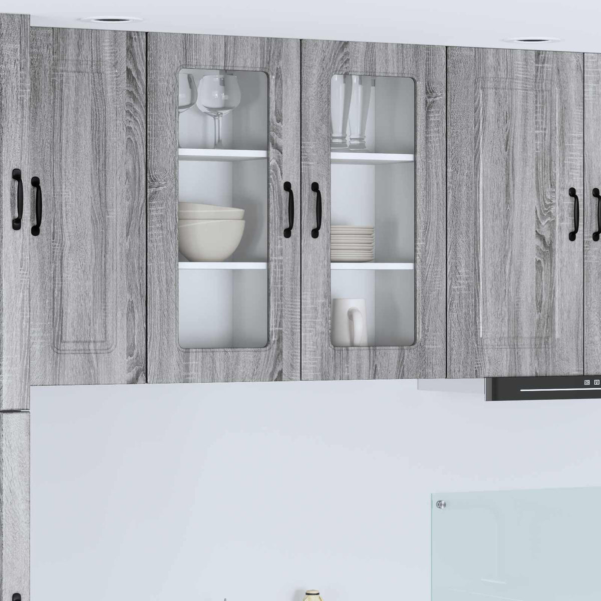 Vidaxl vaatwasserpaneel kalmar grijs sonoma 40 x 31 x 80 cm