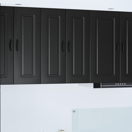 Vidaxl vaatwasserpaneel kalmar zwart 30 x 31 x 80 cm bewerkt hout