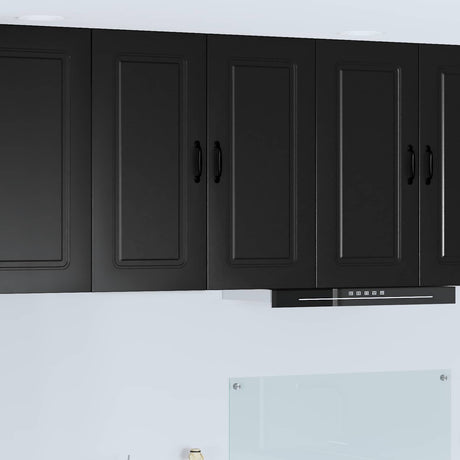 Vidaxl vaatwasserpaneel kalmar zwart 80 x 31 x 80 cm bewerkt hout
