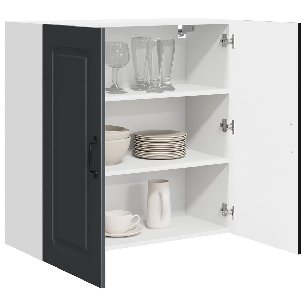 Vidaxl vaatwasserpaneel kalmar zwart 80 x 31 x 80 cm bewerkt hout
