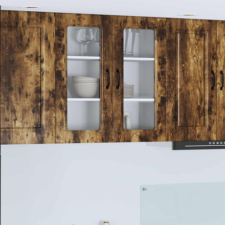 Vidaxl vaatwasserpaneel kalmar gerookt eiken 80 x 31 x 80 cm