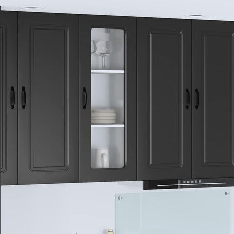 Vidaxl vaatwasserpaneel kalmar zwart 40 x 31 x 100 cm bewerkt hout