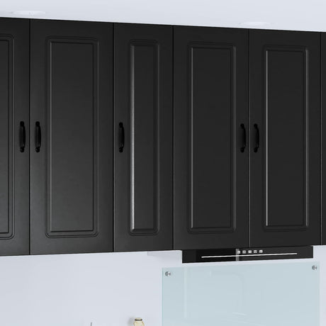 Vidaxl vaatwasserpaneel kalmar zwart 30 x 31 x 100 cm bewerkt hout