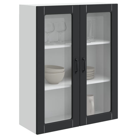Vidaxl vaatwasserpaneel kalmar zwart 80 x 31 x 100 cm bewerkt hout