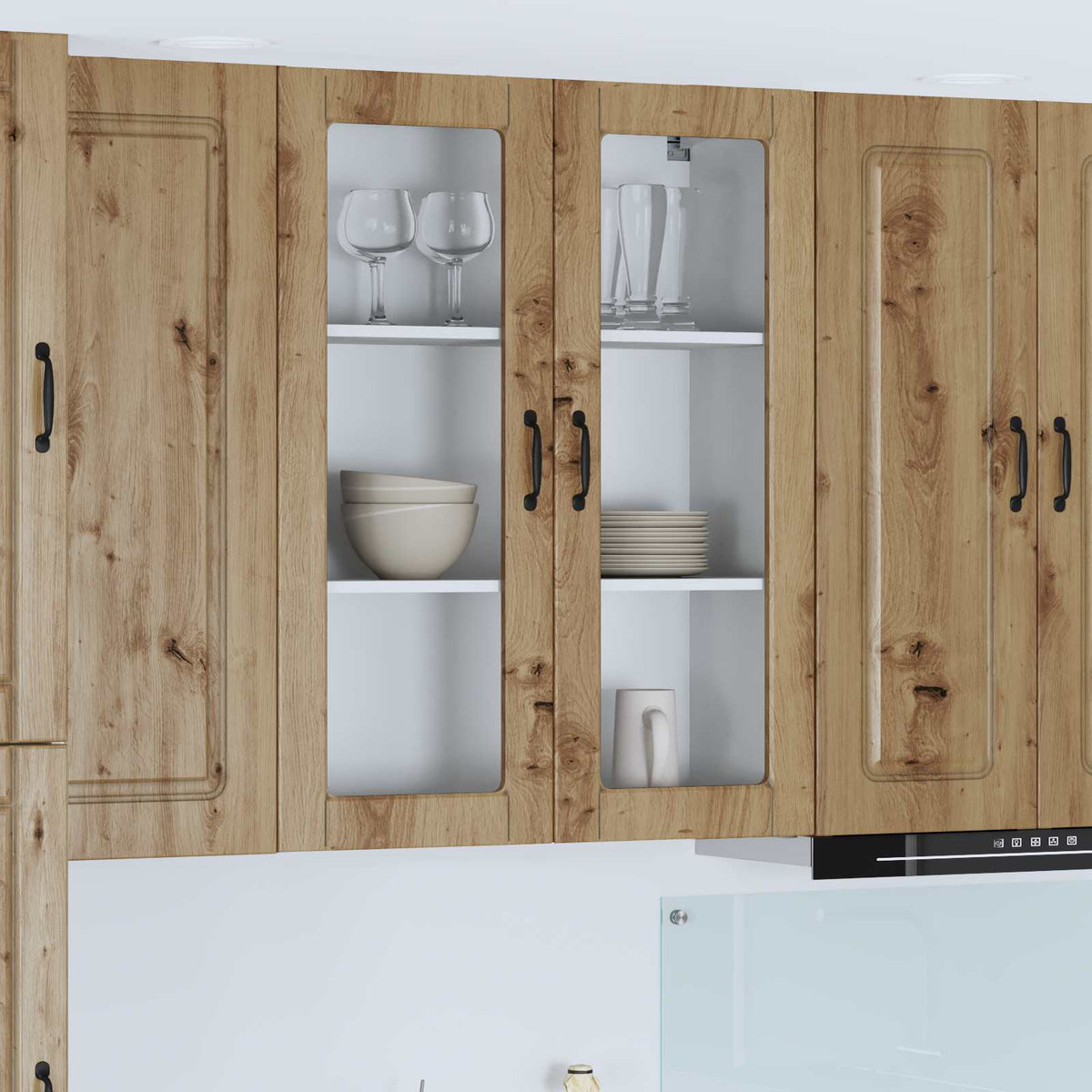Vidaxl vaatwasserpaneel kalmar artisan eiken 80 x 31 x 100 cm