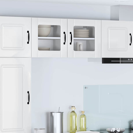 Vidaxl wandglas cabinet lucca hoogglans wit 40 x 31 x 40 cm