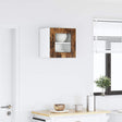 Vidaxl wandglas cabinet lucca gerookt eiken 40 x 31 x 40 cm