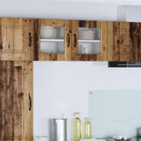 Vidaxl wandglas cabinet lucca 2 st oud hout bewerkt hout