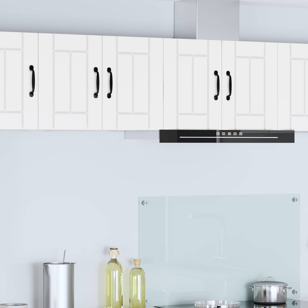 Vidaxl wandkast lucca 2 st wit bewerkt hout