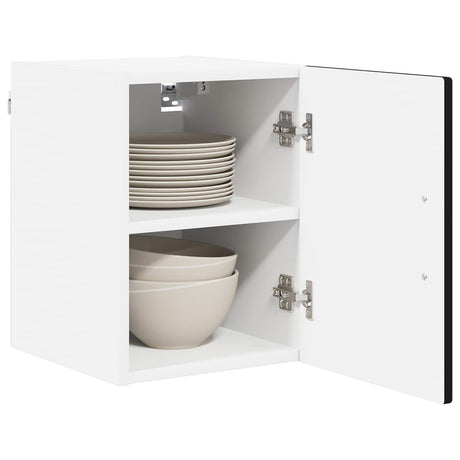 Vidaxl wandkast lucca 2 st zwart bewerkt hout