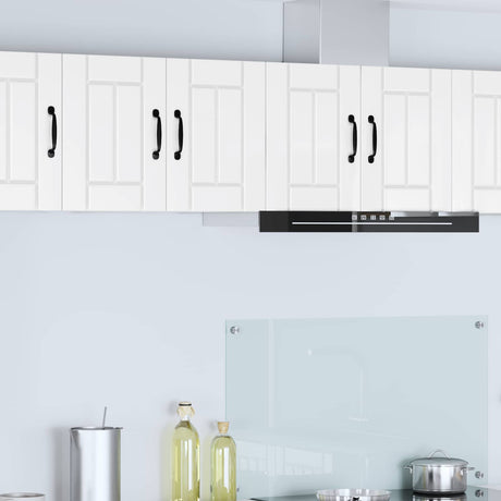 Vidaxl wandkast lucca 2 st hoogglans wit bewerkt hout