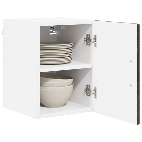 Vidaxl wandkast lucca bruin eiken 30 x 31 x 40 cm bewerkt hout