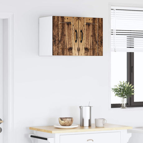 Vidaxl wandkast lucca 2 st oud hout bewerkt hout