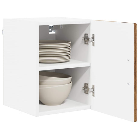 Vidaxl wandkast lucca 2 st oud hout bewerkt hout