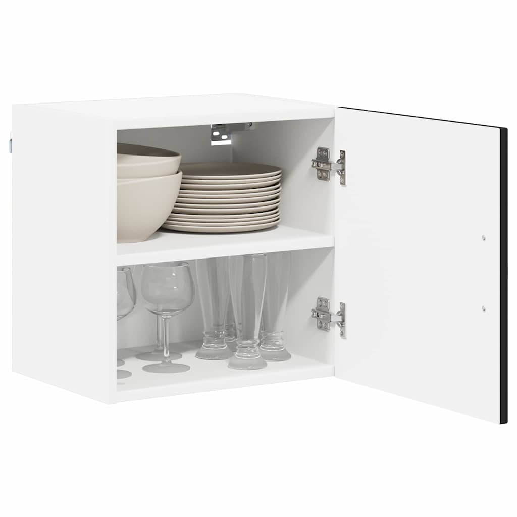 Vidaxl wandkast lucca zwart 40 x 31 x 40 cm bewerkt hout