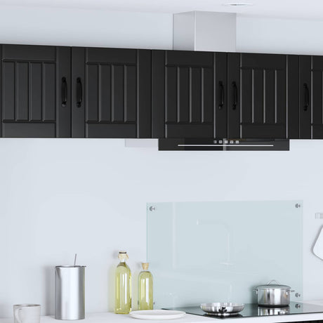 Vidaxl wandkast lucca 2 st zwart bewerkt hout