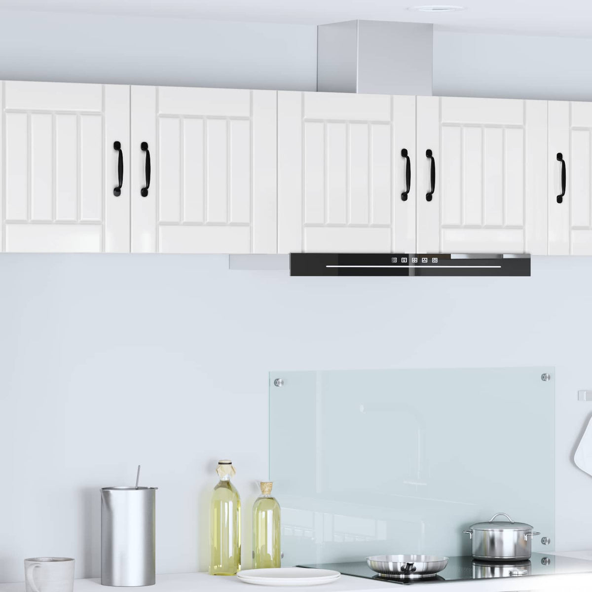 Vidaxl wandkast lucca 2 st hoogglans wit bewerkt hout