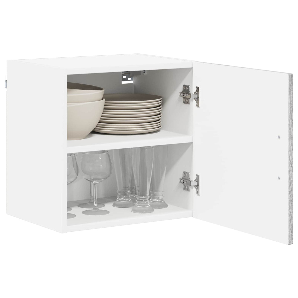 Vidaxl wandkast lucca 2 st grijs sonoma bewerkt hout