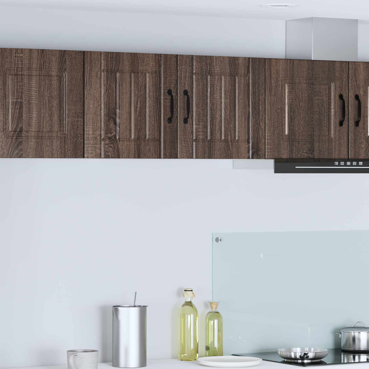 Vidaxl wandkast lucca 2 st bruin eiken bewerkt hout