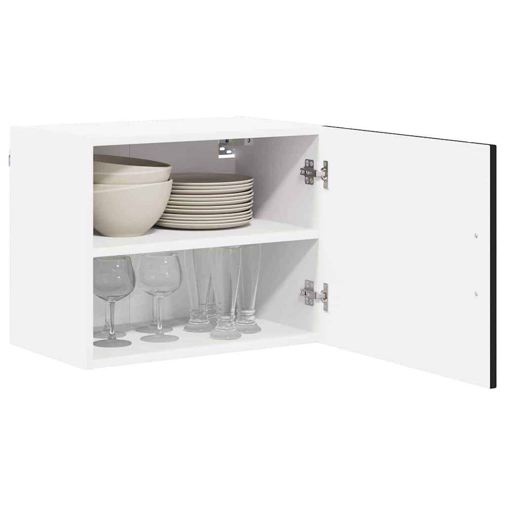 Vidaxl wandkast lucca zwart 50 x 31 x 40 cm bewerkt hout