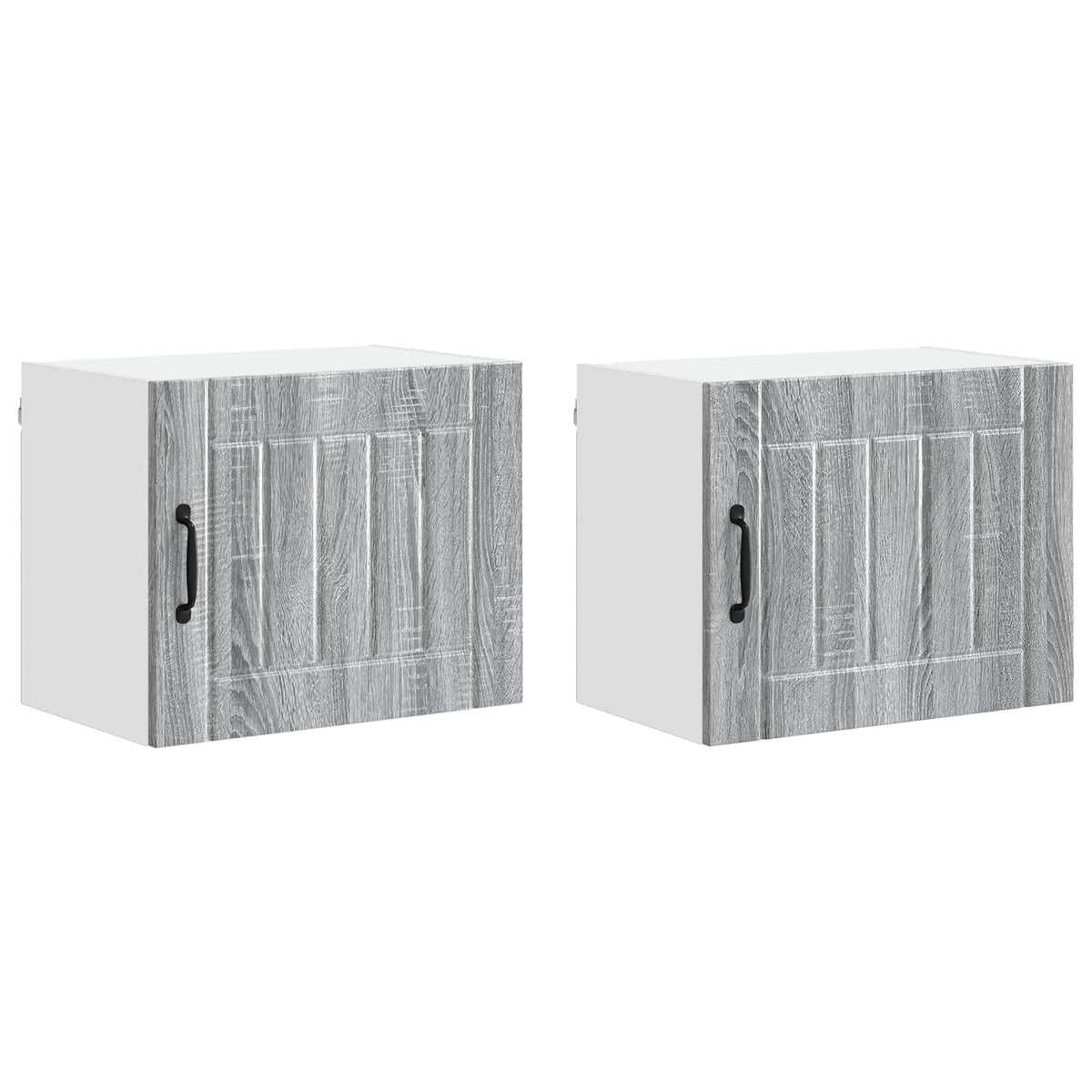 Vidaxl wandkast lucca 2 st grijs sonoma bewerkt hout