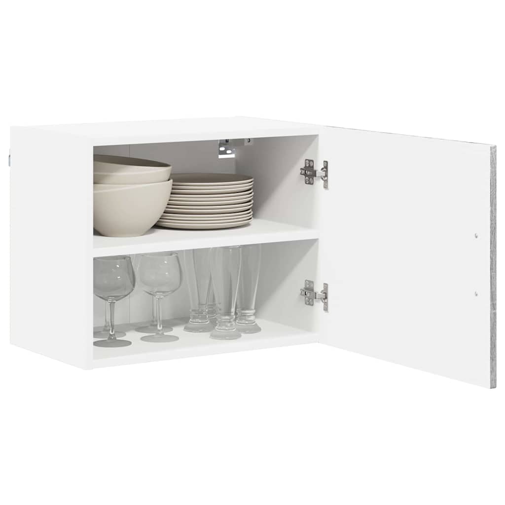 Vidaxl wandkast lucca 2 st grijs sonoma bewerkt hout