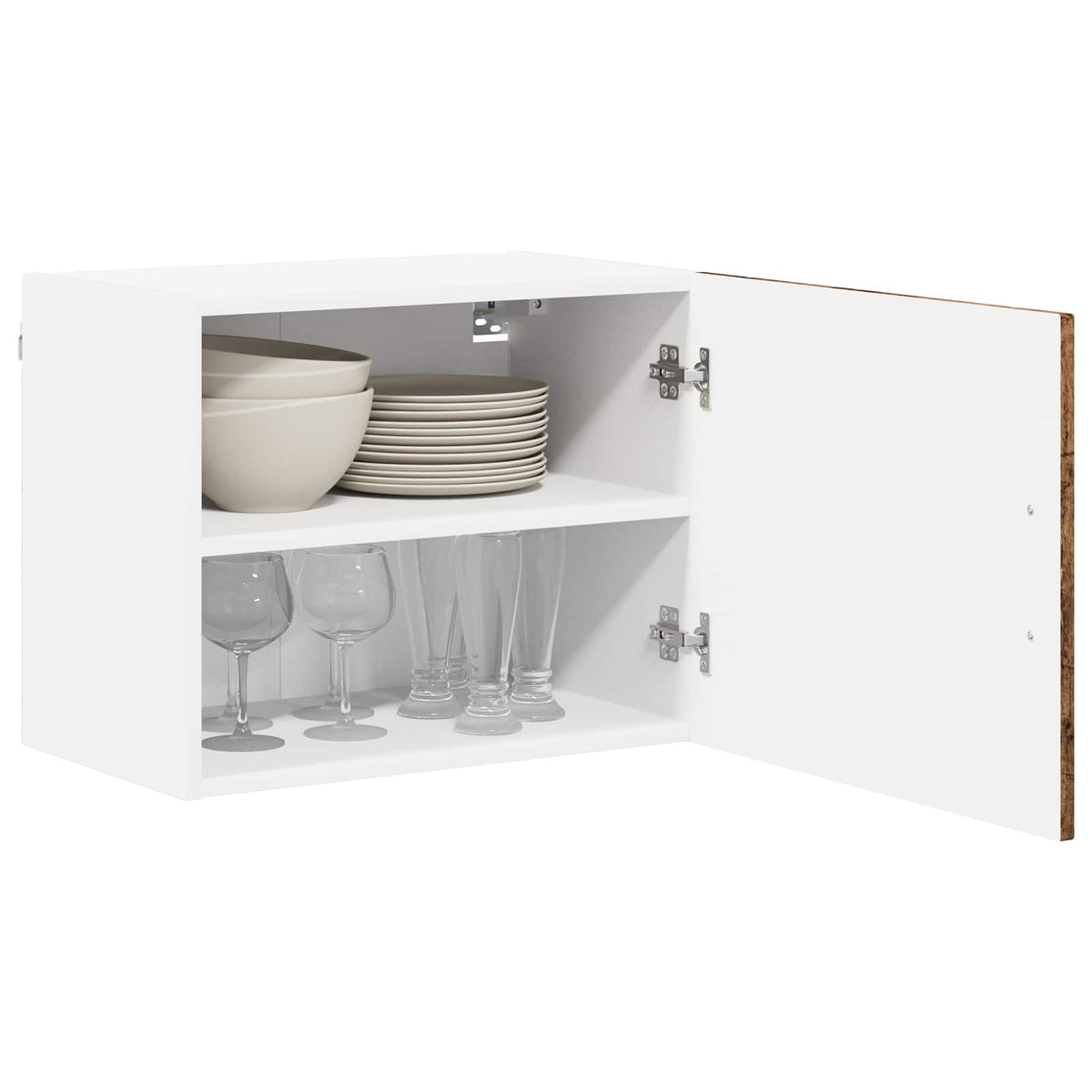 Vidaxl wandkast lucca 2 st oud hout bewerkt hout