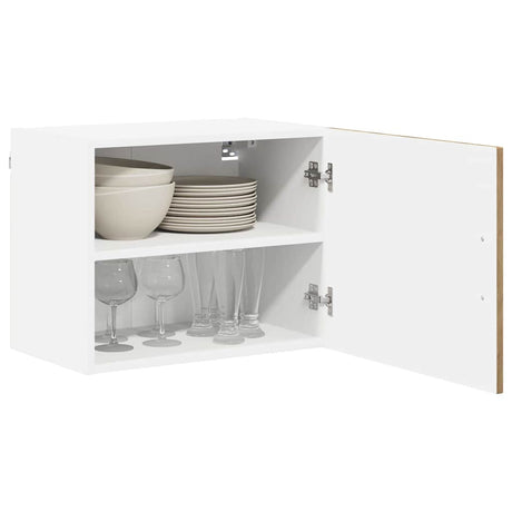 Vidaxl wandkast lucca 2 st artisanaal eiken bewerkt hout