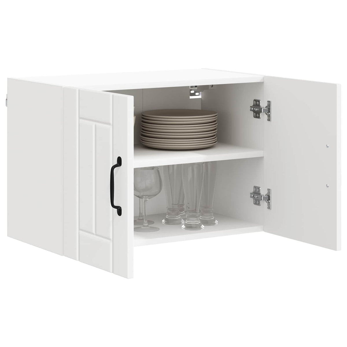 Vidaxl wandkast lucca wit 60 x 31 x 40 cm bewerkt hout